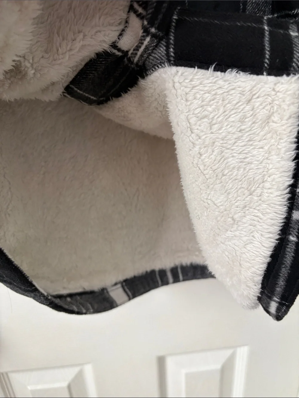 ART CLASS Black & White Plaid Fleece-Lined Jacket Shacket girls XL